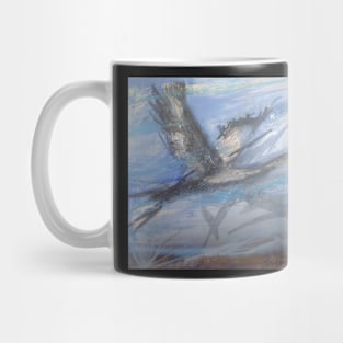 Swan in flight Mug